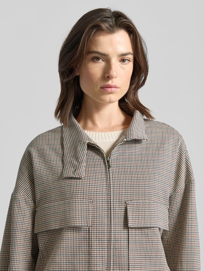 SUNCOO PARIS Jack met opstaande kraag en klepzakken, model 'DARIO' Zand - 3