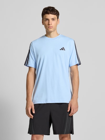 adidas Sportswear T-shirt met labelprint Lichtblauw - 4