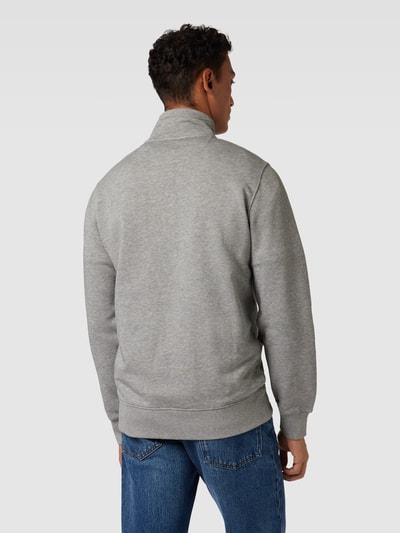 Gant Sweatjacke mit Label-Stitching Modell 'REG SGIELD' Mittelgrau Melange 5