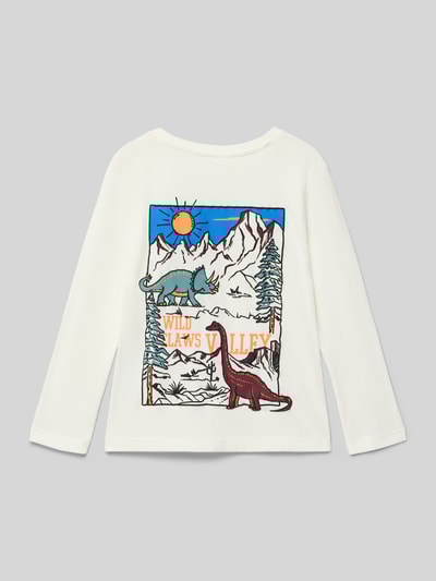 s.Oliver RED LABEL Regular Fit Langarmshirt aus reiner Baumwolle Offwhite 3