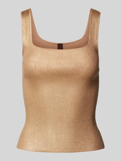 Stefanel Tanktop mit Feinripp Beige 2