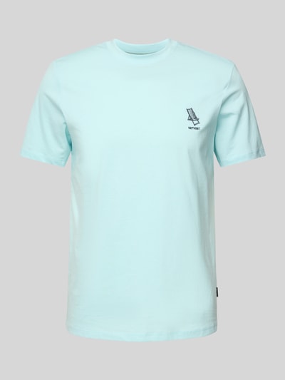 Blend T-Shirt mit Stitching-Detail Modell 'JEPPE' Hellblau 2
