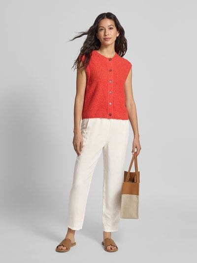 Marc Cain Tapered fit stoffen broek met tunnelkoord Wit - 1