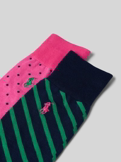 Polo Ralph Lauren Underwear Socken mit Logo-Stitching im 2er-Pack Pink 2