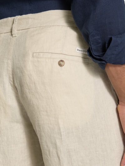 Marc O'Polo Regular Fit Shorts aus reinem Leinen Modell 'RESO JOGGER' Beige 3
