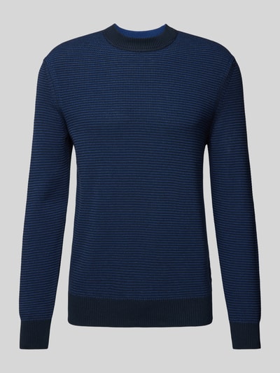 BOSS Orange Gebreide pullover met ronde hals, model 'Amercury' Donkerblauw - 2