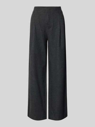 Produktfoto, Hose mit Bundfalten Modell 'Evine Kalli' von MOS MOSH, dunkler Allover-Look, weiter Schnitt, Material-Mix mit Viskose