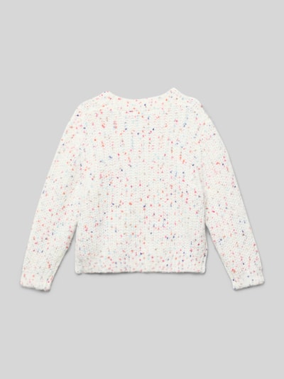 Only Sweter z dzianiny o kroju regular fit ze wzorem na całej powierzchni model ‘LUDI’ Écru 3