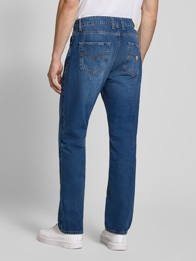 GUESS Straight Fit Jeans aus reiner Baumwolle Modell 'Rodeo' Jeansblau 5