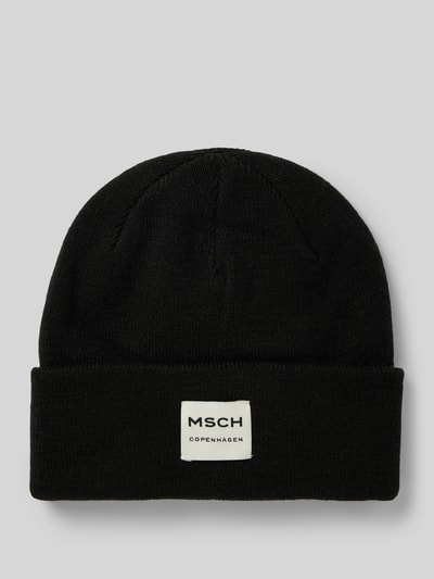 MSCH Copenhagen Beanie mit Label-Patch Modell 'Mojo' Black 1