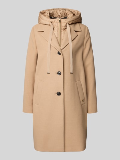 s.Oliver BLACK LABEL Regular fit lange jas met viscose Zand - 2