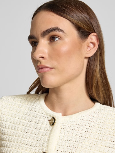 Bash Gebreid jack met structuurmotief, model 'GASPARD' Ecru - 3