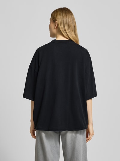 American Vintage Oversized T-shirt met ronde hals, model 'AFOMA' Antraciet - 5