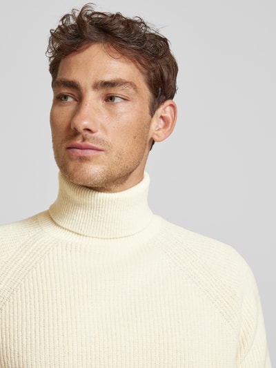 Manuel Ritz Strickpullover mit Rollkragen Offwhite 3