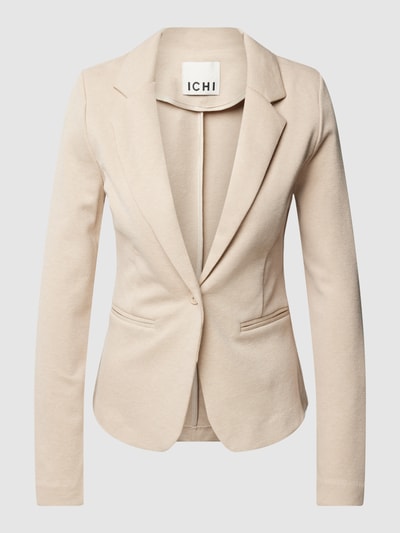 ICHI Blazer met reverskraag en structuurmotief, model 'KATE' Zand - 2