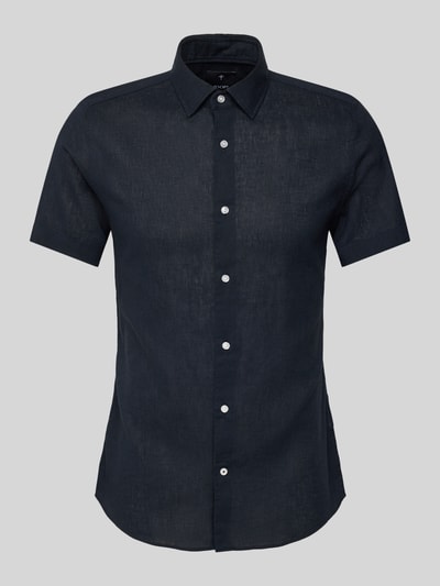 JOOP! Collection Koszula casualowa męska JOOP! Collection;Mieszanka bawełny i lnu;Krój slim fit;Model ‘Pit’;Kołnierzyk typu kent;Listwa guzikowa;Długość tyłu w rozmiarze 40: 67 cm;Szerokość ramion w rozmiarze 40: 41 cm;Długość rękawa w rozmiarze 40: 22 cm Ciemnoniebieski 2