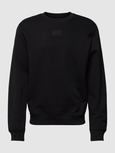 HUGO Sweatshirt mit Label-Patch Modell 'Diragol' Black 2