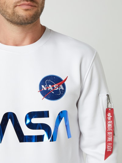 Alpha Industries Sweatshirt met NASA-print  Wit - 3