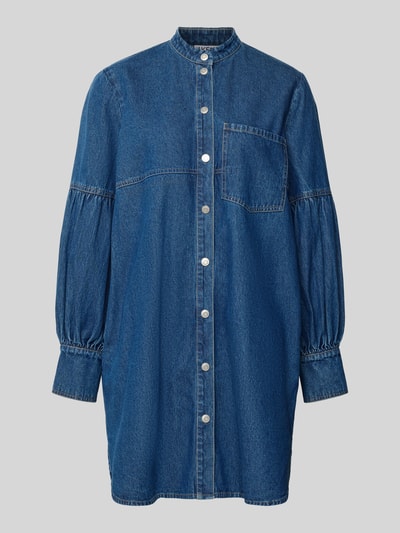 Jake*s Casual Knielange jeansjurk met borstzak Donkerblauw - 2