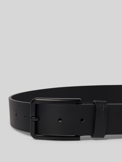 Pierre Cardin Ledergürtel mit Dornschließe Metallic Black 2