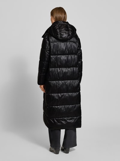 Fuchs Schmitt Regular fit gewatteerde lange jas met capuchon Zwart - 5