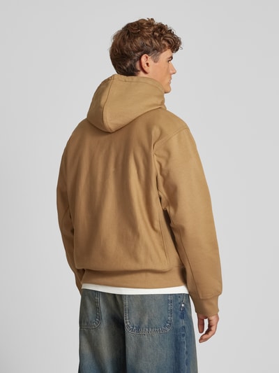 Carhartt Work In Progress Hoodie mit Label-Stitching Modell 'AMERICAN SCRIPT' Beige 5