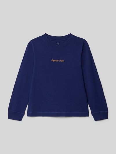 Jack & Jones Sweatshirt met labelstitching, model 'NORREBRO' Blauw - 1