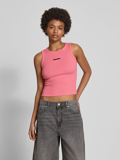 Review Tanktop met labelstitching Felroze - 4