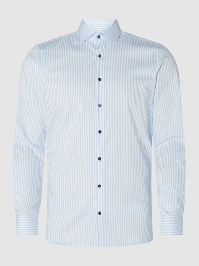 OLYMP Level Five Koszula biznesowa o kroju slim fit z diagonalu Błękitny 2