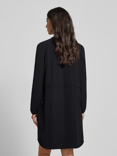 Marc Cain Knielanges Kleid mit geripptem Stehkragen Black 5