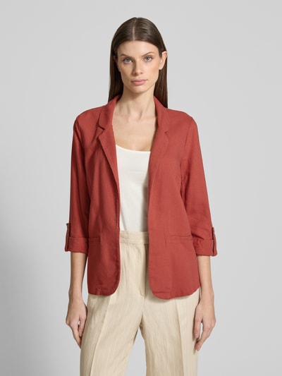Vero Moda Żakiet o kroju regular fit z mieszanki wiskozy i lnu model ‘JESMILO’ Jasnoczerwony 4