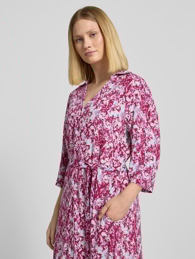 Selected Femme Soepele maxi-jurk van pure viscose, model 'FLORA' Donkerrood - 3