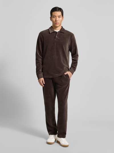 MCNEAL Sweatshirt met polokraag Chocoladebruin - 1