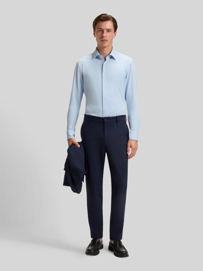 BOSS Slim fit zakelijk overhemd met structuurmotief Wit - 1