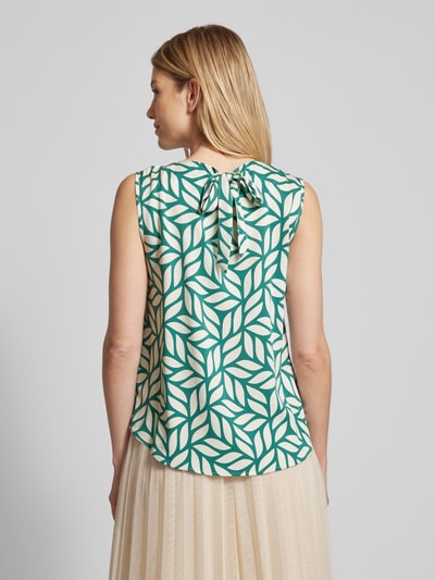 More & More Blousetop van viscose met all-over motief Flessengroen - 5