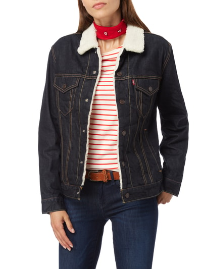 Levi's® Sherpa Trucker Jacket mit Teddyfutter Dunkelblau 8