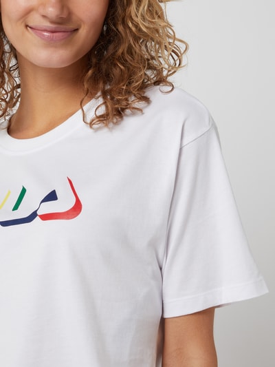 FILA Cropped T-Shirt aus Baumwolle Modell 'Boituva' Weiss 3