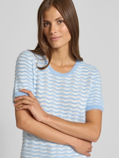 s.Oliver BLACK LABEL Regular Fit Strickshirt aus Viskose-Mix Bleu 3