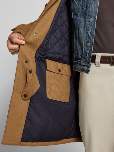 Polo Ralph Lauren Lange wollen jas met kentkraag Camel - 3