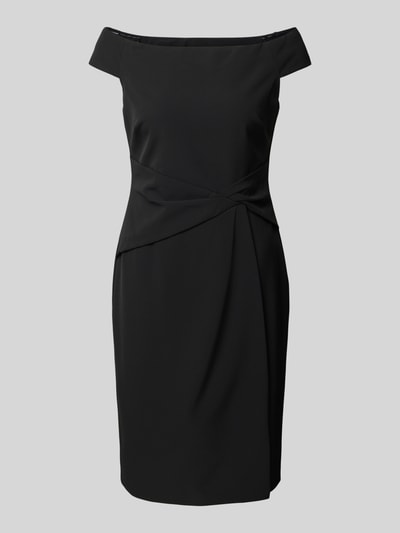 Lauren Ralph Lauren Knielanges Cocktailkleid mit Knotendetail Modell 'SARAN' Black 2