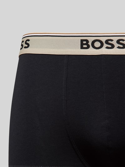 BOSS Boxershort met label in band in een set van 3 stuks, model 'Power' Zwart - 2