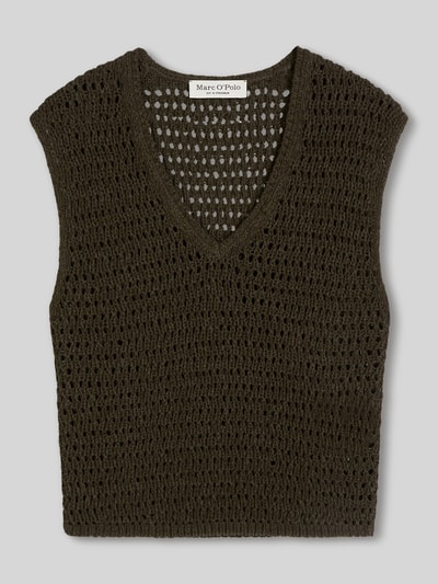 Marc O'Polo Slim Fit Pullunder aus Baumwoll-Mix Mittelbraun 2