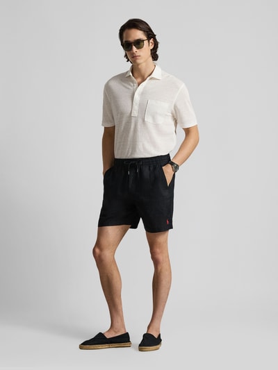 Polo Ralph Lauren Leinenshorts mit Tunnelzugbund und Logo Stitching Black 1