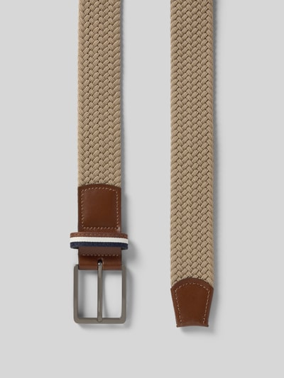 Produktfoto, Gürtel in Flecht-Optik mit Dornschließe von bugatti, beige geflochten, Dornschließe, klassische Form, 3 cm breit