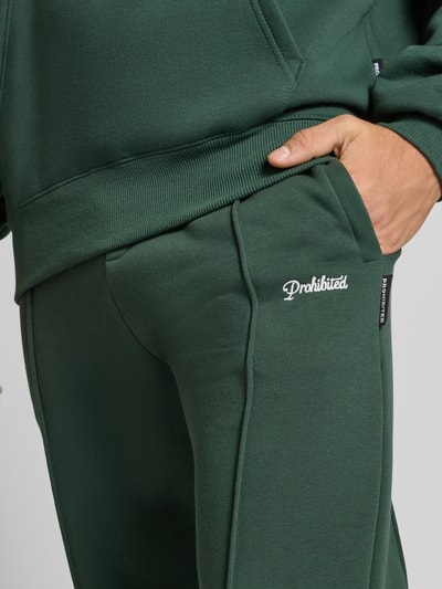 PROHIBITED Sweatpants mit elastischem Bund Dunkelgruen 3