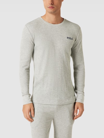 Polo Ralph Lauren Underwear Longsleeve mit Strukturmuster Modell 'WAFFLE' Mittelgrau Melange 4