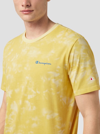 CHAMPION T-shirt z nadrukami z logo Jasnożółty 3