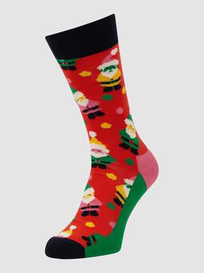 Happy Socks Sokken met all-over motief Rood - 1