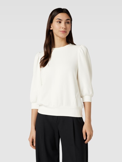 Selected Sweatshirt mit 3/4-Arm Modell 'TENNY' Weiss 4