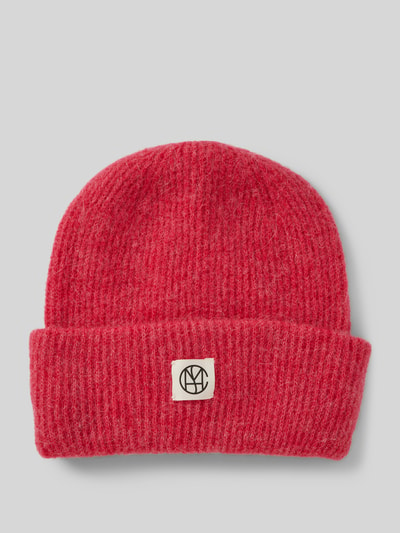 MSCH Copenhagen Czapka beanie z naszywką z logo model ‘Hope’ Mocnoróżowy 1